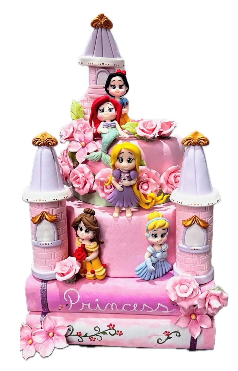 Bolo Fake - Princesas - daydecorafestas