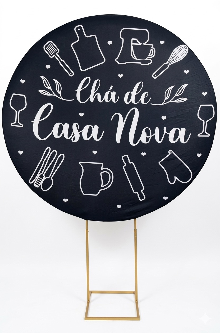 Painel Redondo 1,50 - Chá de Casa Nova - daydecorafestas
