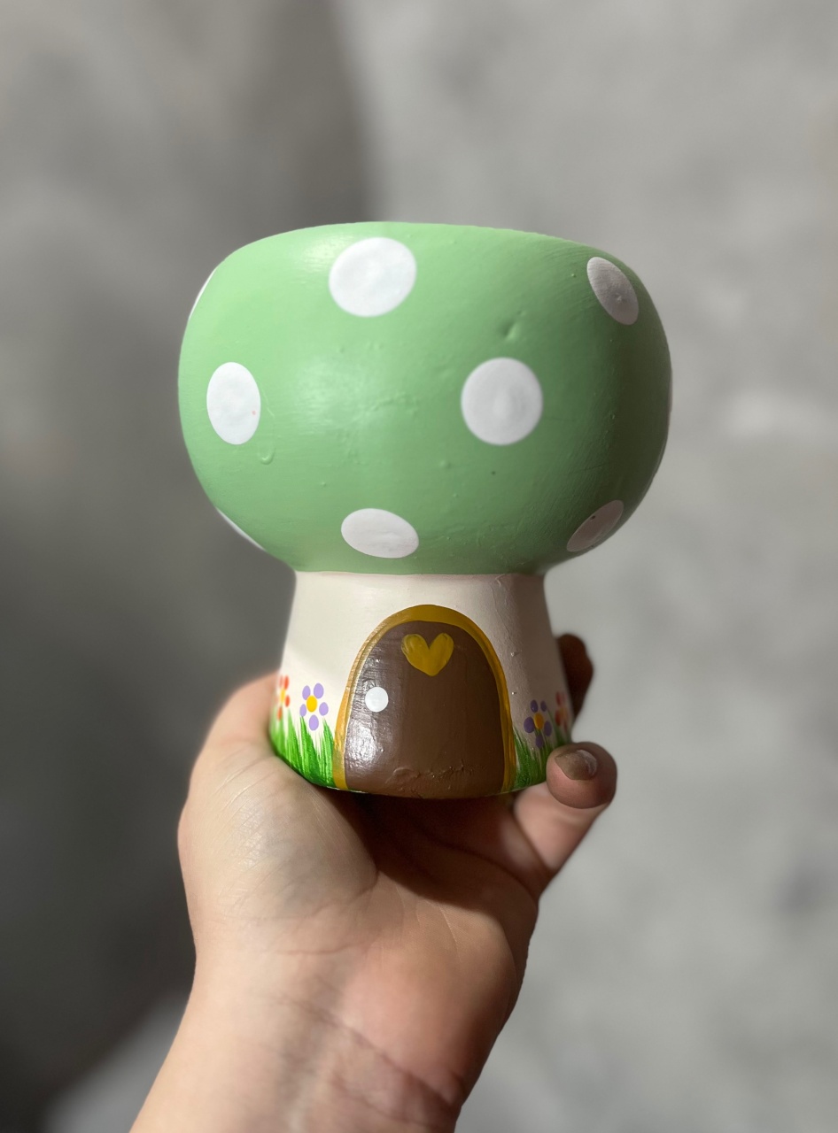Vaso Cogumelo - Ceramica - daydecorafestas