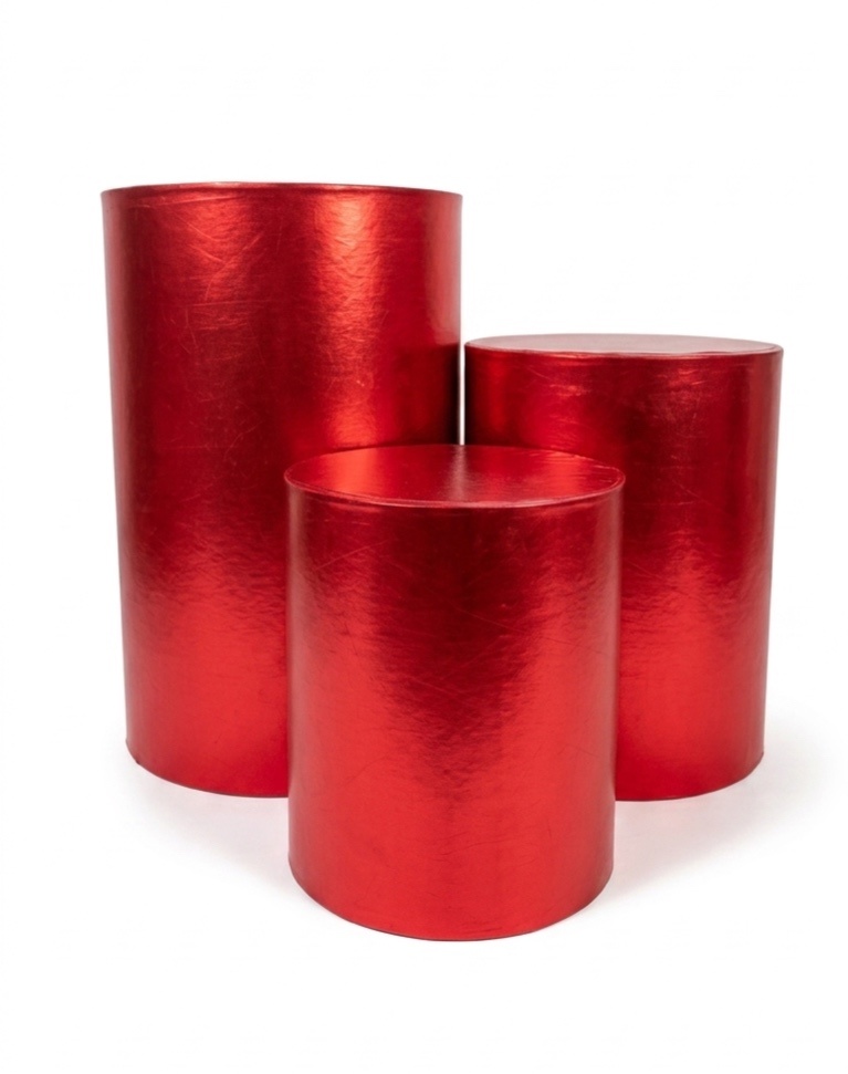Trio Capas - Vermelho Metalizado - daydecorafestas
