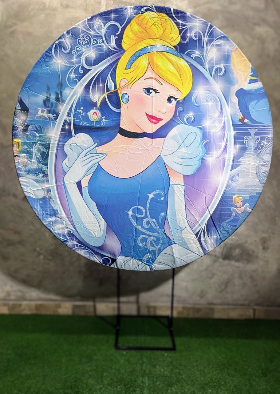 Painel Redondo 1,50 - Cinderela - daydecorafestas