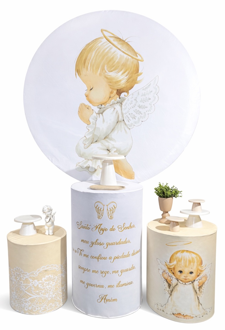 Kit - Batizado - Branco E Bege - daydecorafestas