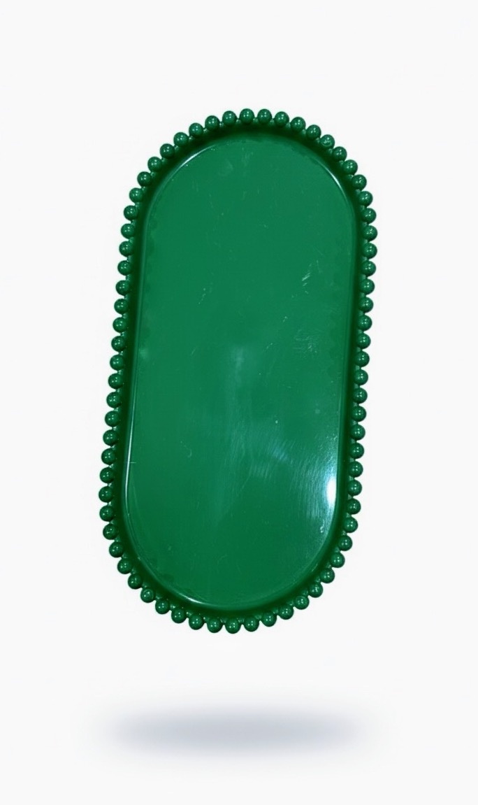 Bandeja Verde Escura Oval - daydecorafestas