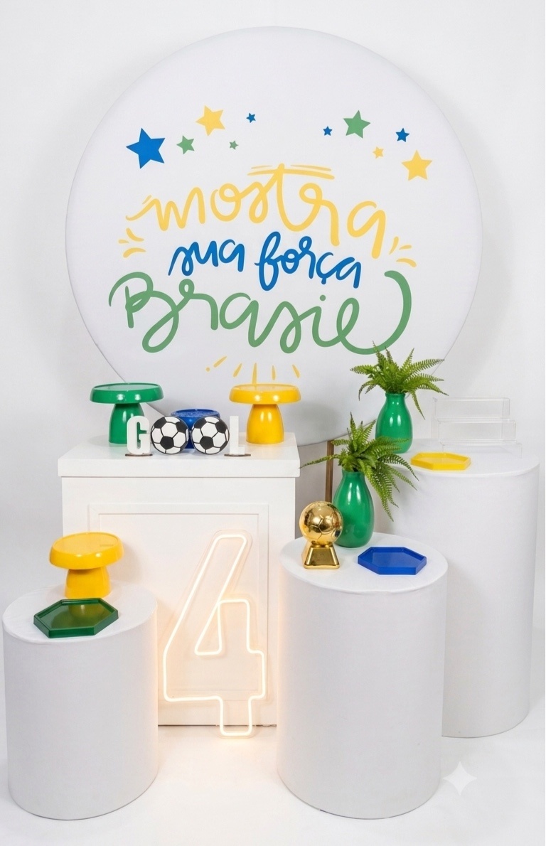 Kit - Brasil - Copa - Mostra Tua Força - daydecorafestas