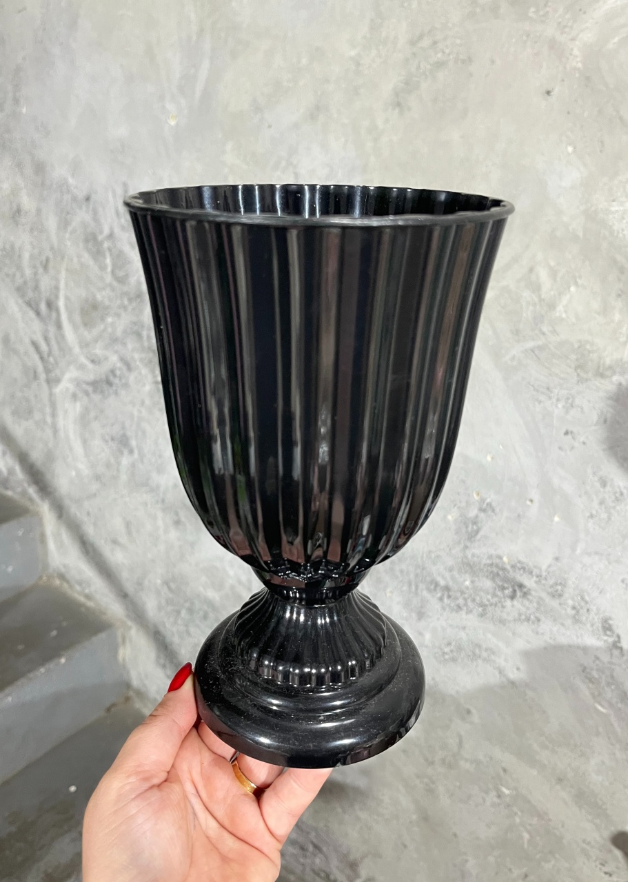 Vaso Preto - Acrilico - P - daydecorafestas