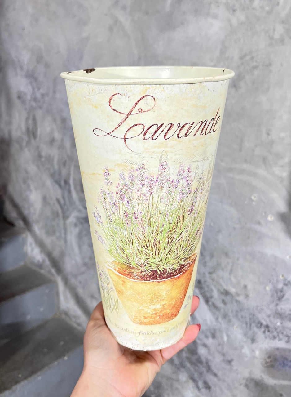 Vaso Amarelo Candy - Ferro - Floral - G - daydecorafestas