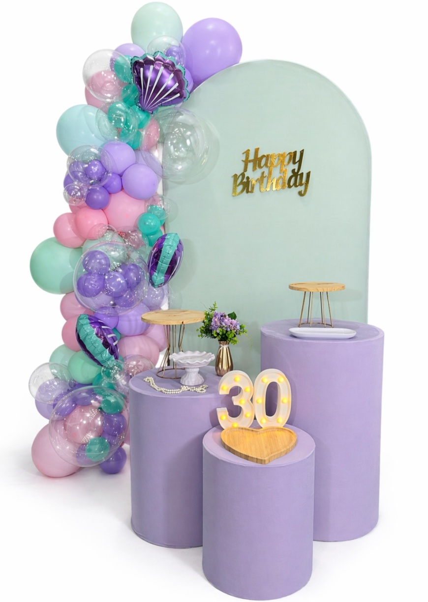Kit - Sereia Com Balões - Fundo Do Mar - daydecorafestas