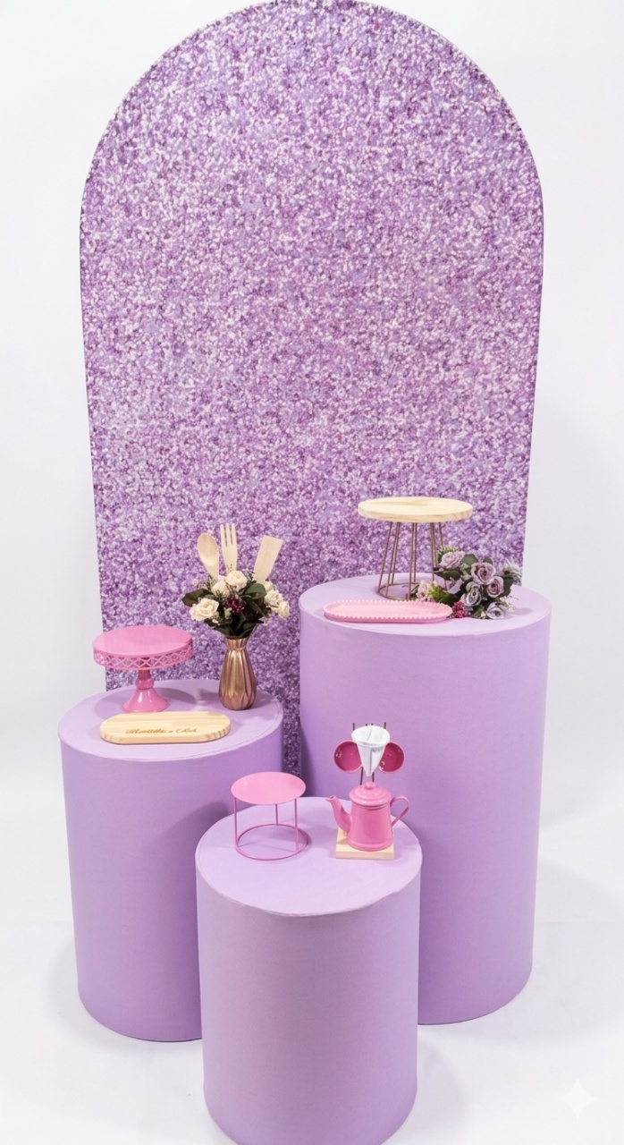 Kit - Chá de Cozinha Lilás E Rosa - daydecorafestas