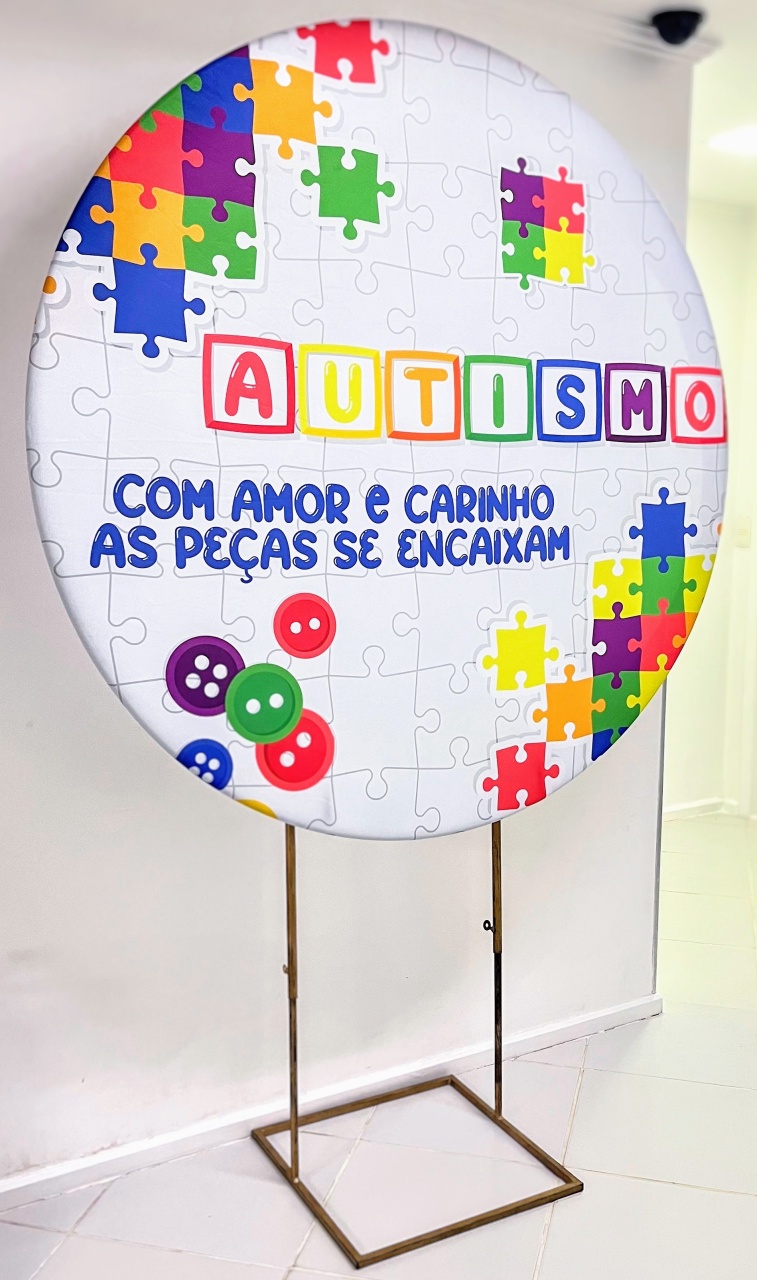 Painel Redondo 1,50 - Autismo - daydecorafestas