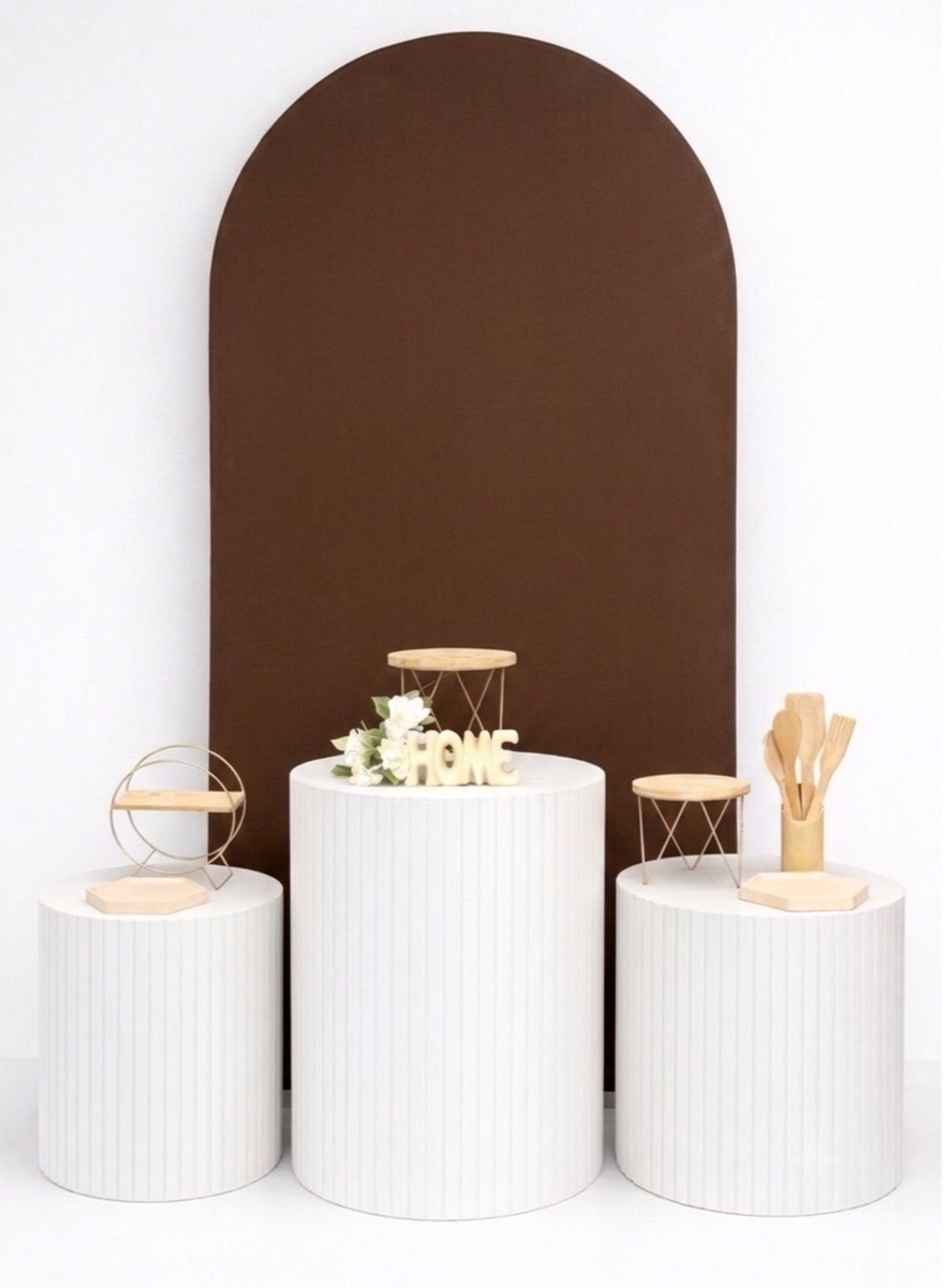 Kit - Chá de Cozinha Branco E Marrom - daydecorafestas