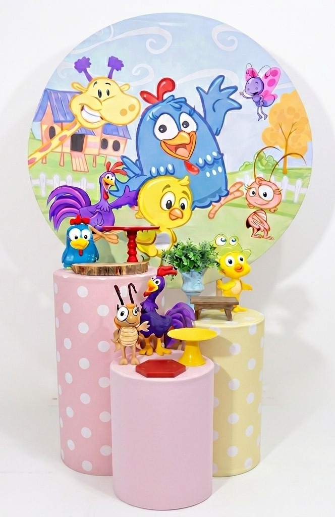 Kit - Galinha Pintadinha Rosa - daydecorafestas