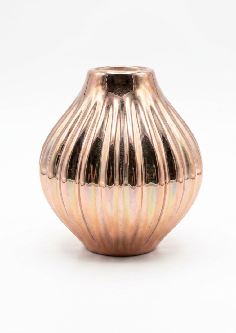 Vaso Rose Gold - Cerâmica - Pp - daydecorafestas