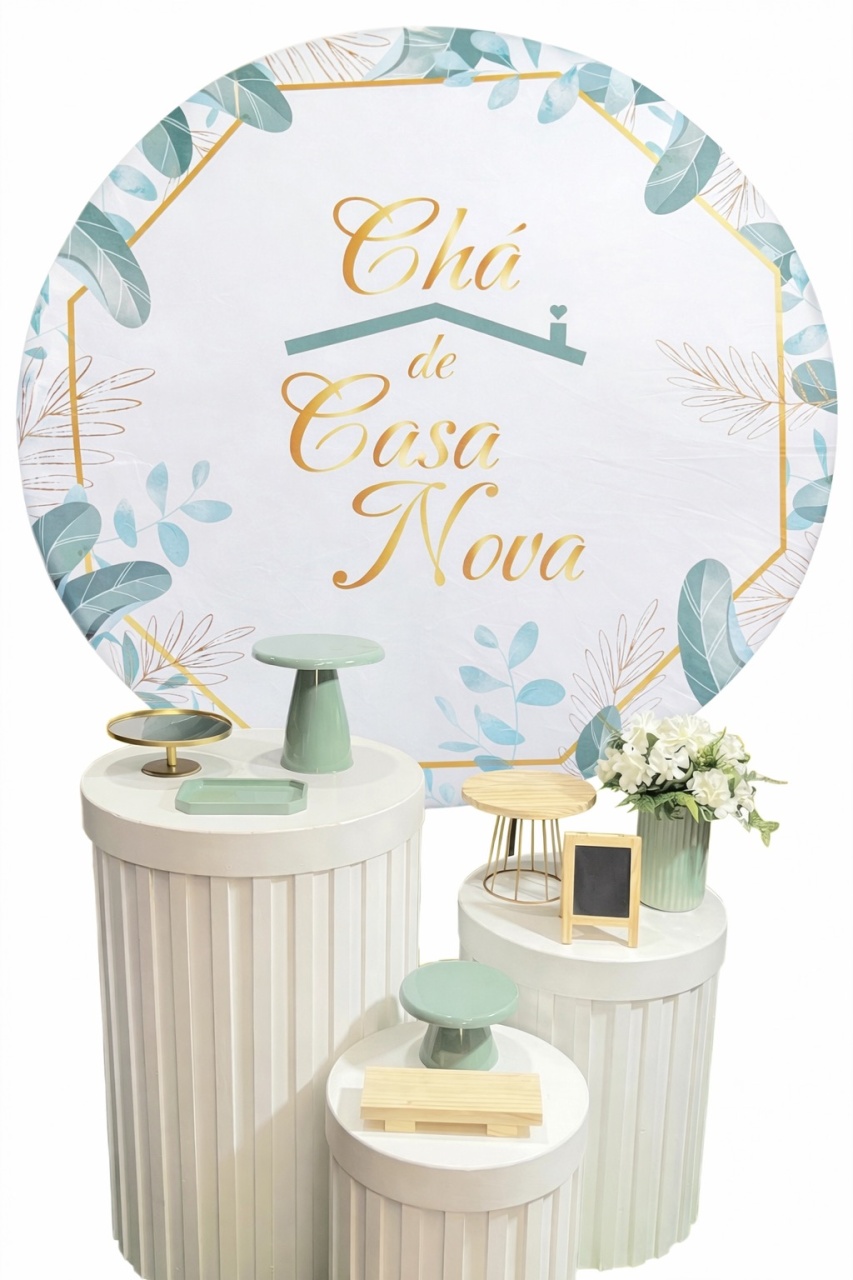Kit - Verde Floral Chá de Casa Nova - daydecorafestas