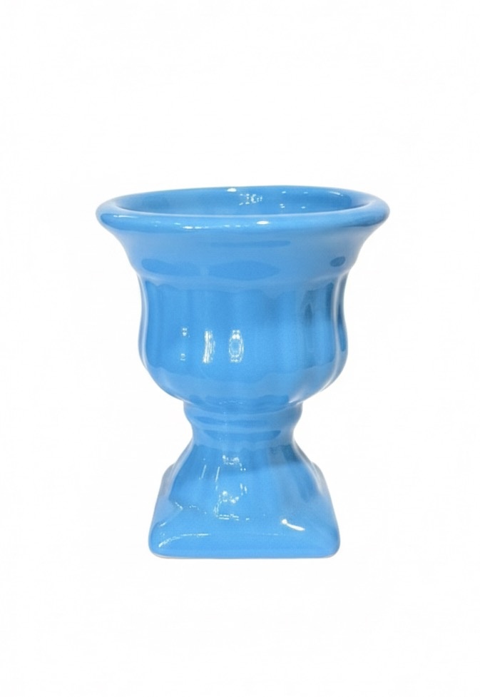 Vaso Azul Claro Cerâmica - Pp - daydecorafestas