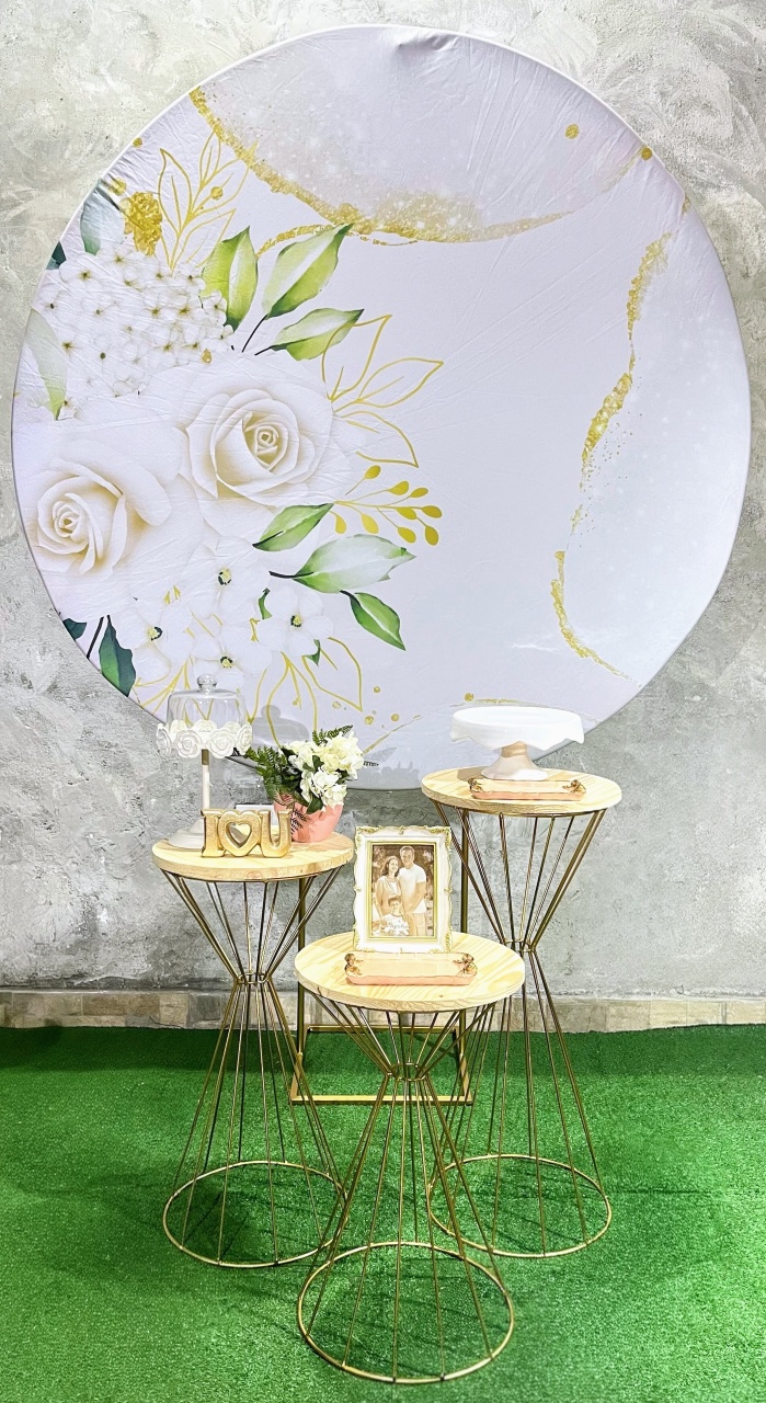 Kit - Floral Rosas Branca - daydecorafestas