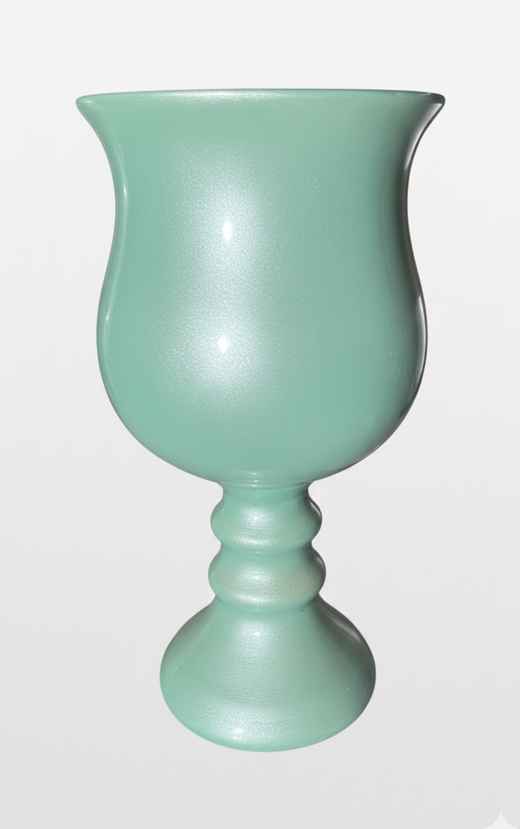 Vaso Cerâmica Verde Candy Perolado - M - daydecorafestas