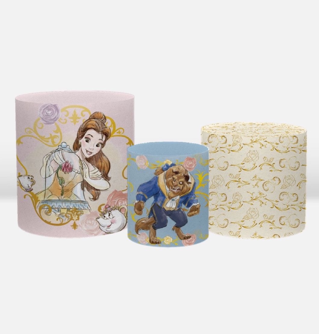 Trio de Capas - A Bela E A Fera - daydecorafestas