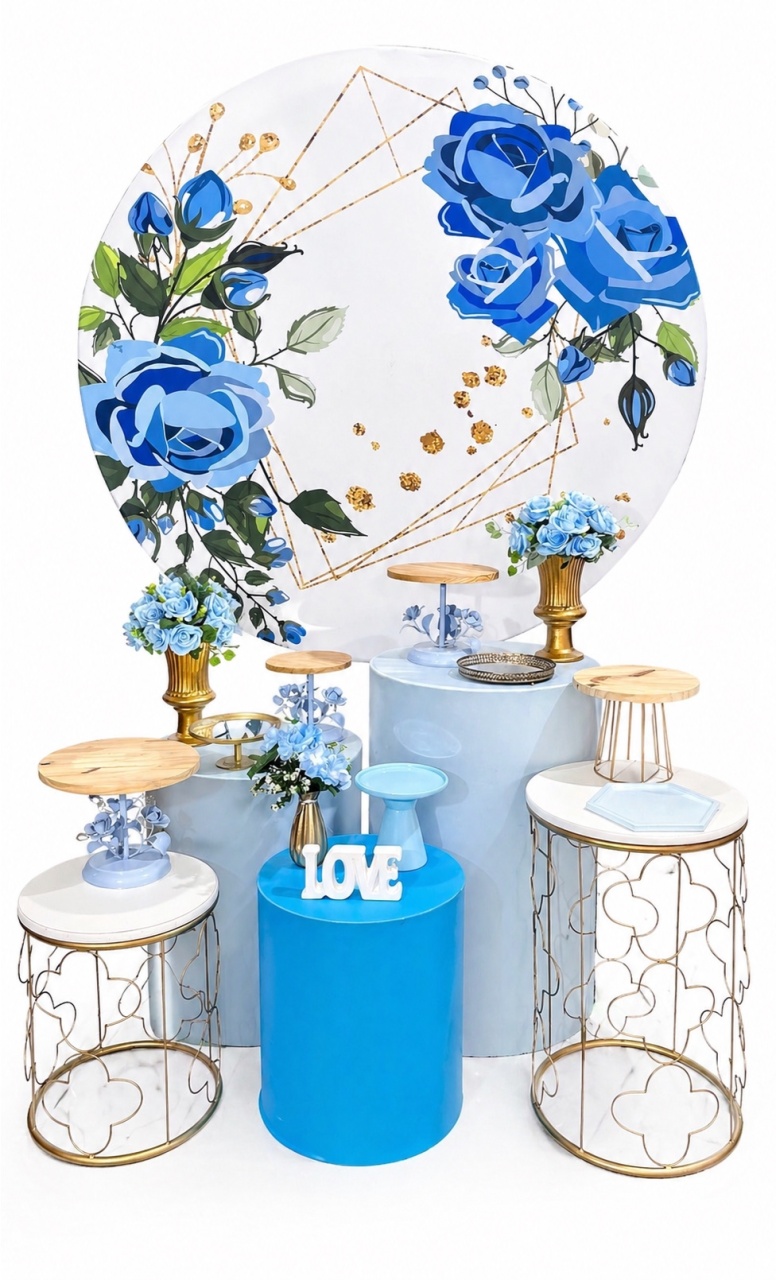 Kit - Floral Azul 2 - daydecorafestas