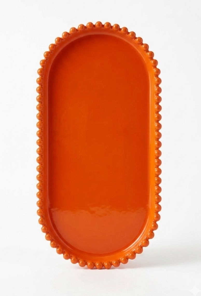 Bandeja Laranja Oval - daydecorafestas