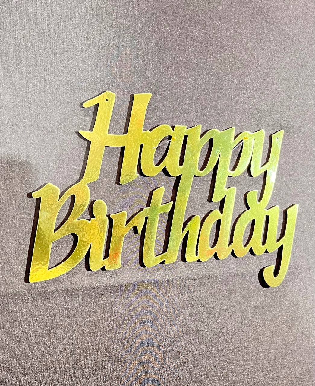 Happy Birthday - Mdf Espelhado -  Dourado - daydecorafestas