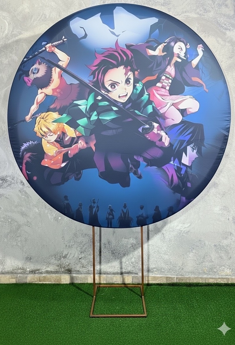 Painel Redondo 1,50 - Demon Slayer - daydecorafestas