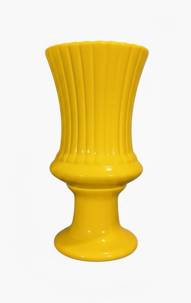 Vaso Cerâmica Amarelo - G   - daydecorafestas