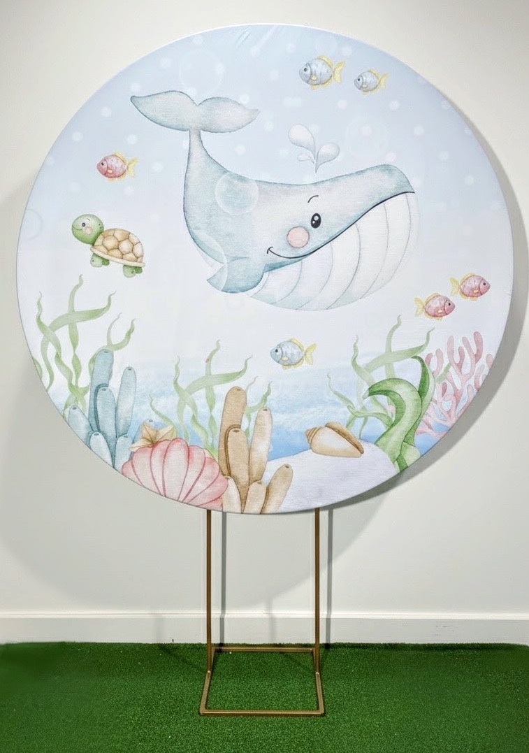 Painel Redondo 1,50 - Fundo Do Mar - daydecorafestas