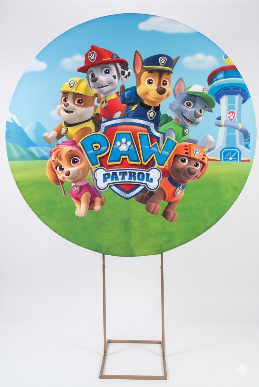 Painel Redondo 1,50 - Patrulha Canina 2 - daydecorafestas