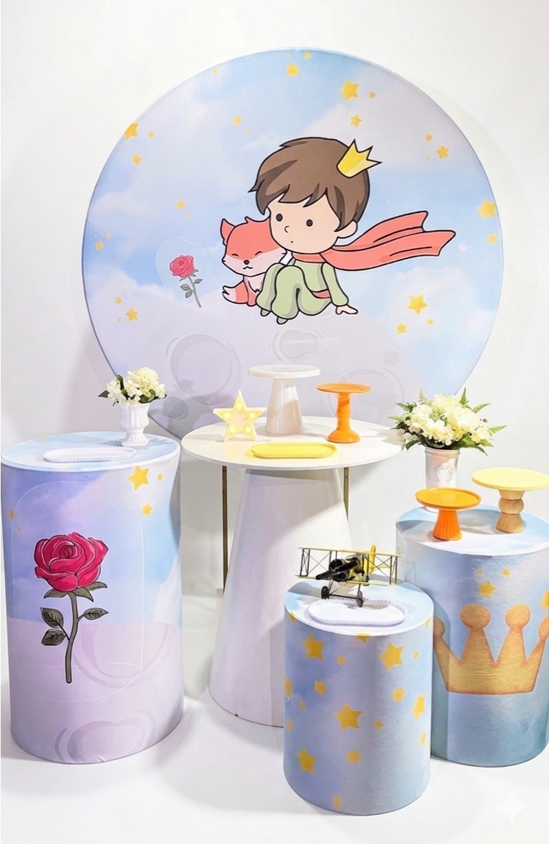 Kit - Pequeno Principe Moreno - Laranja 2 - daydecorafestas