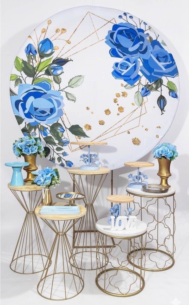 Kit - Floral Azul 3 - daydecorafestas