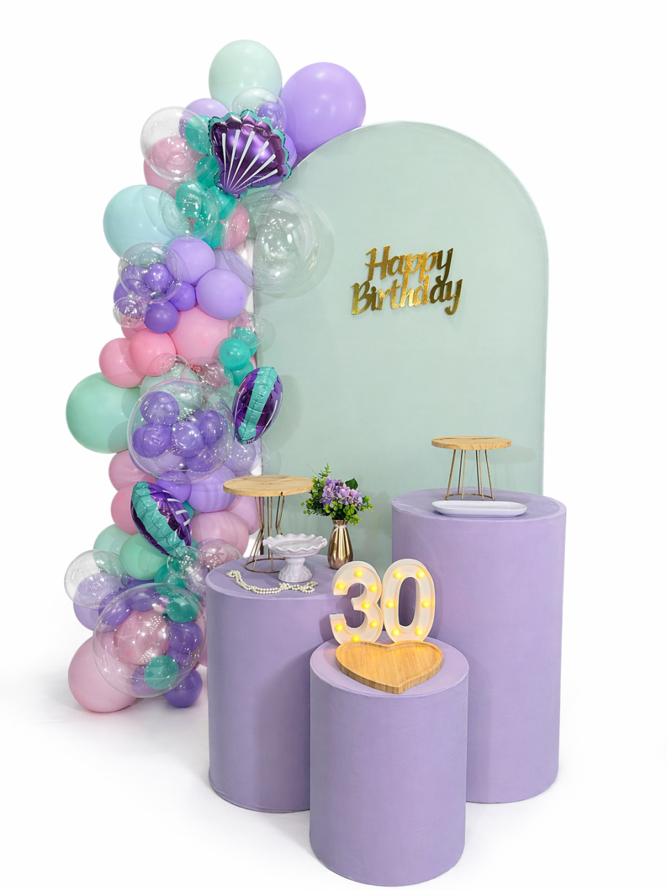 Kit - Sereia Com Balões - daydecorafestas