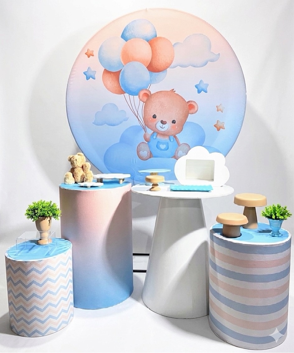 Kit - Urso Com Balões 2 - daydecorafestas