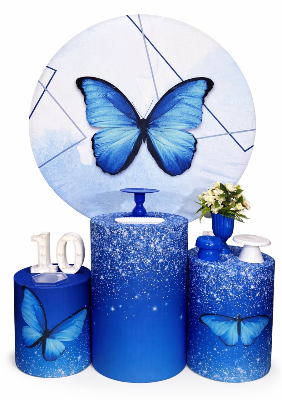 Kit - Borboleta Azul 1 - daydecorafestas