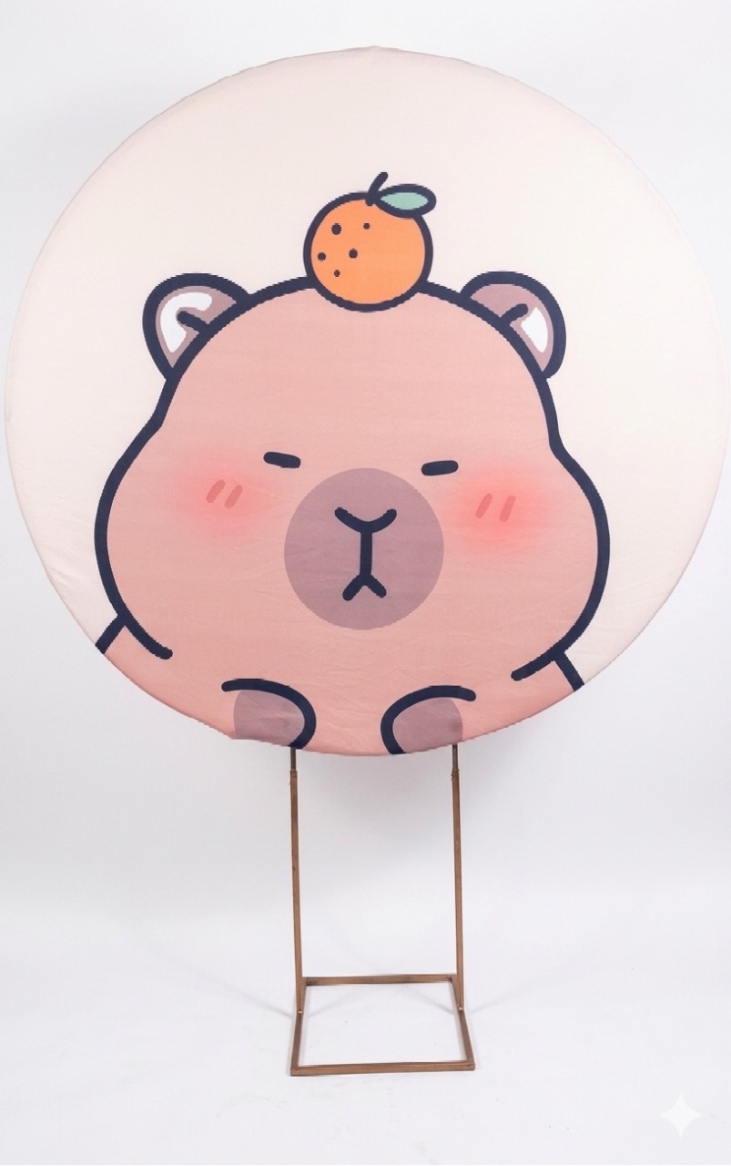 Painel Redondo 1,50 - Capivara - daydecorafestas