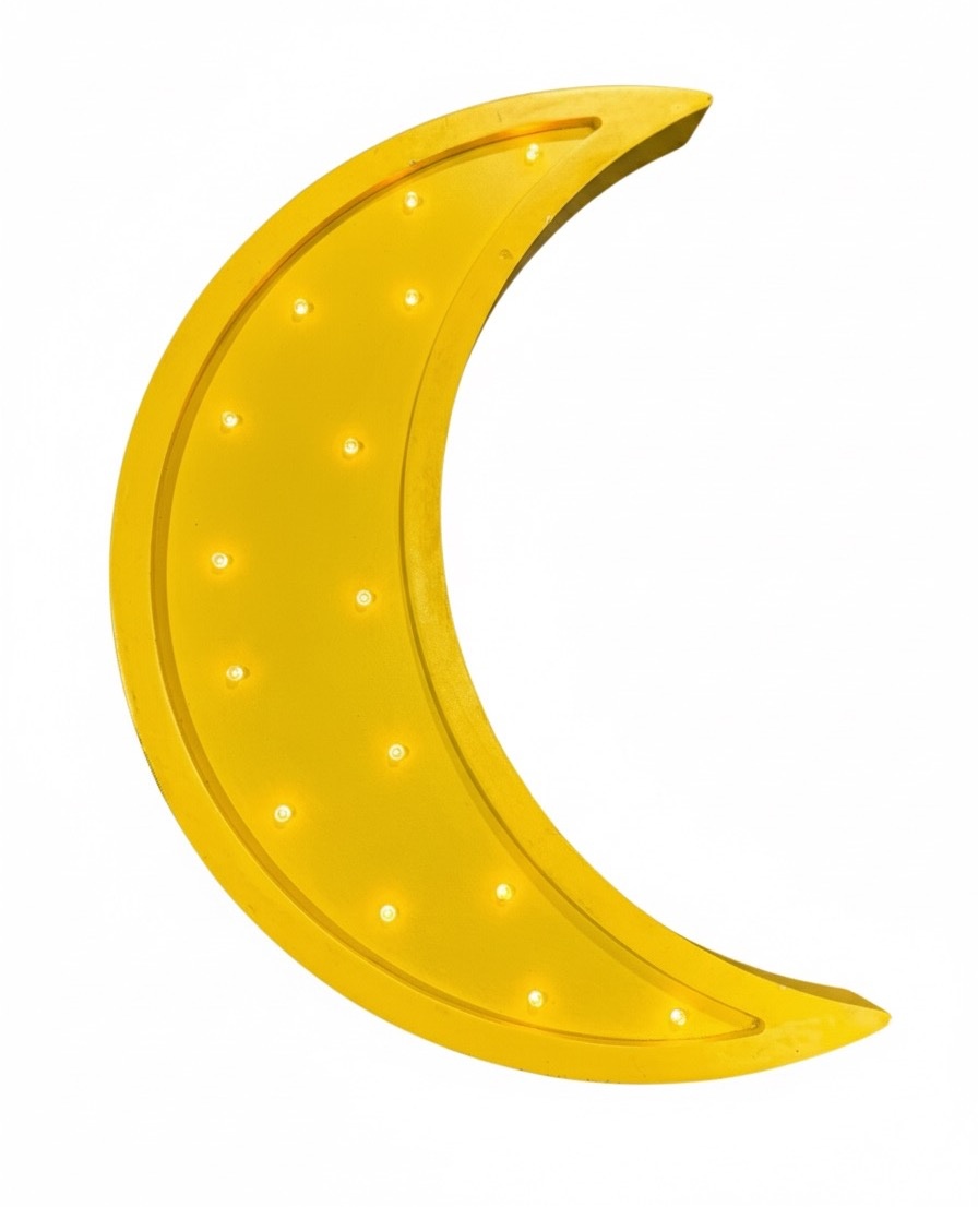 Luminária Lua - Mdf - A Pilha - daydecorafestas