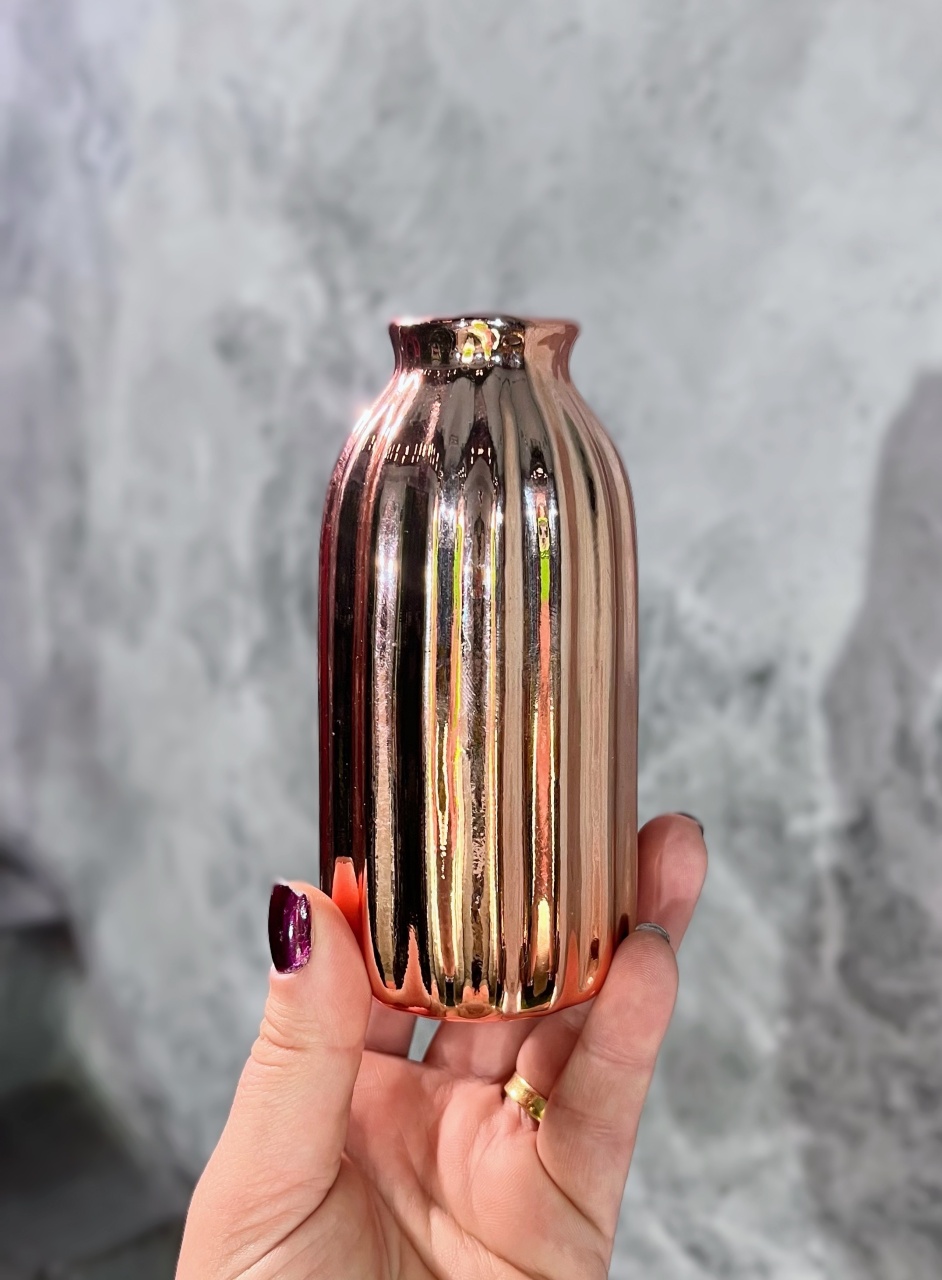 Vaso Rose Gold - Cerâmica - P - daydecorafestas