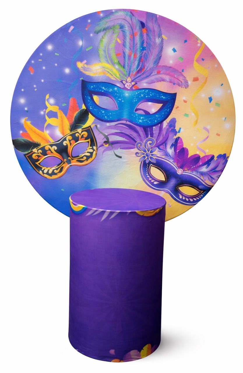 Painel Redondo 1,50 - Máscaras - daydecorafestas