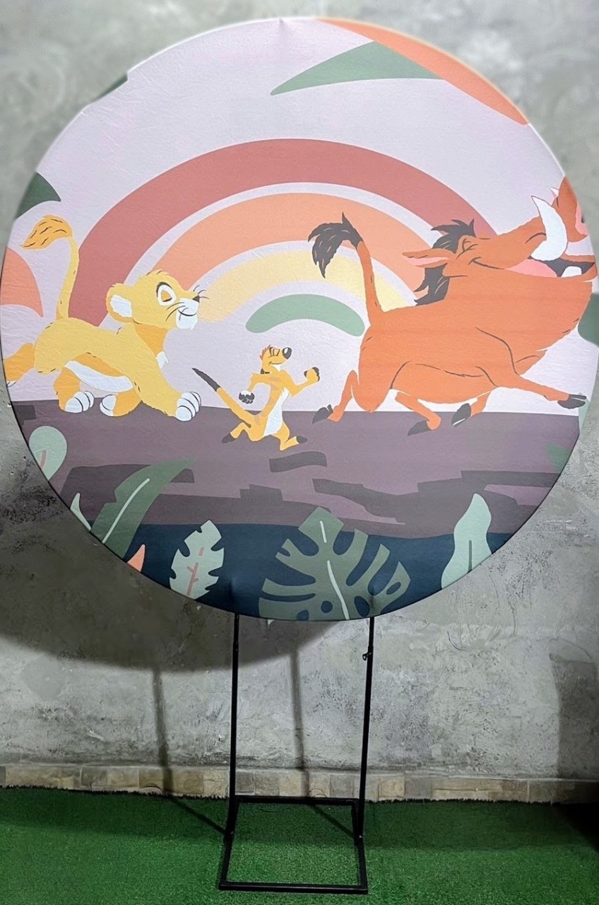 Painel Redondo 1,50 - Rei Leão  - daydecorafestas