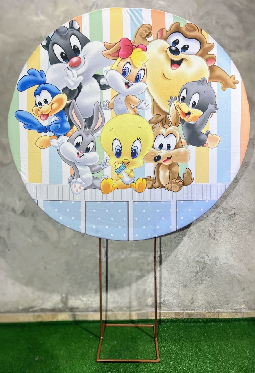 Painel Redondo 1,50 - Looney Tunes Baby - daydecorafestas