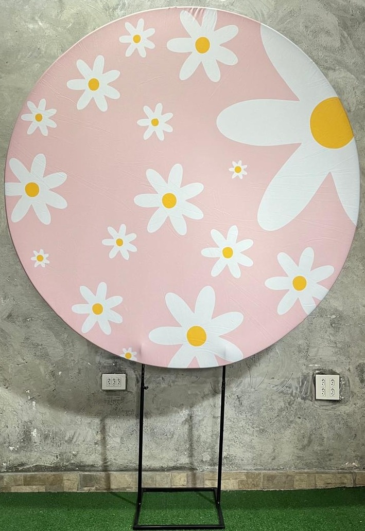 Painel Redondo 1,50 - Margaridas - daydecorafestas