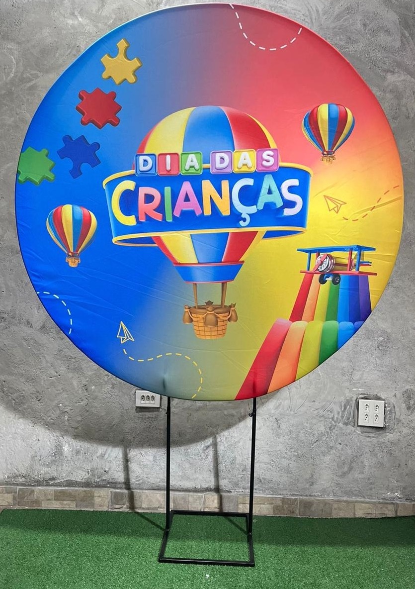 Painel Redondo 1,50 - Dia das Crianças - daydecorafestas