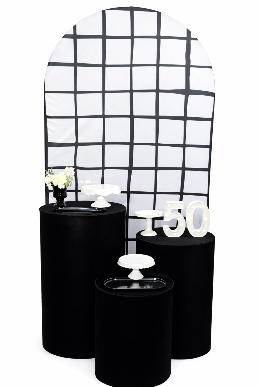 Kit - 50 Anos - Preto E Branco - daydecorafestas
