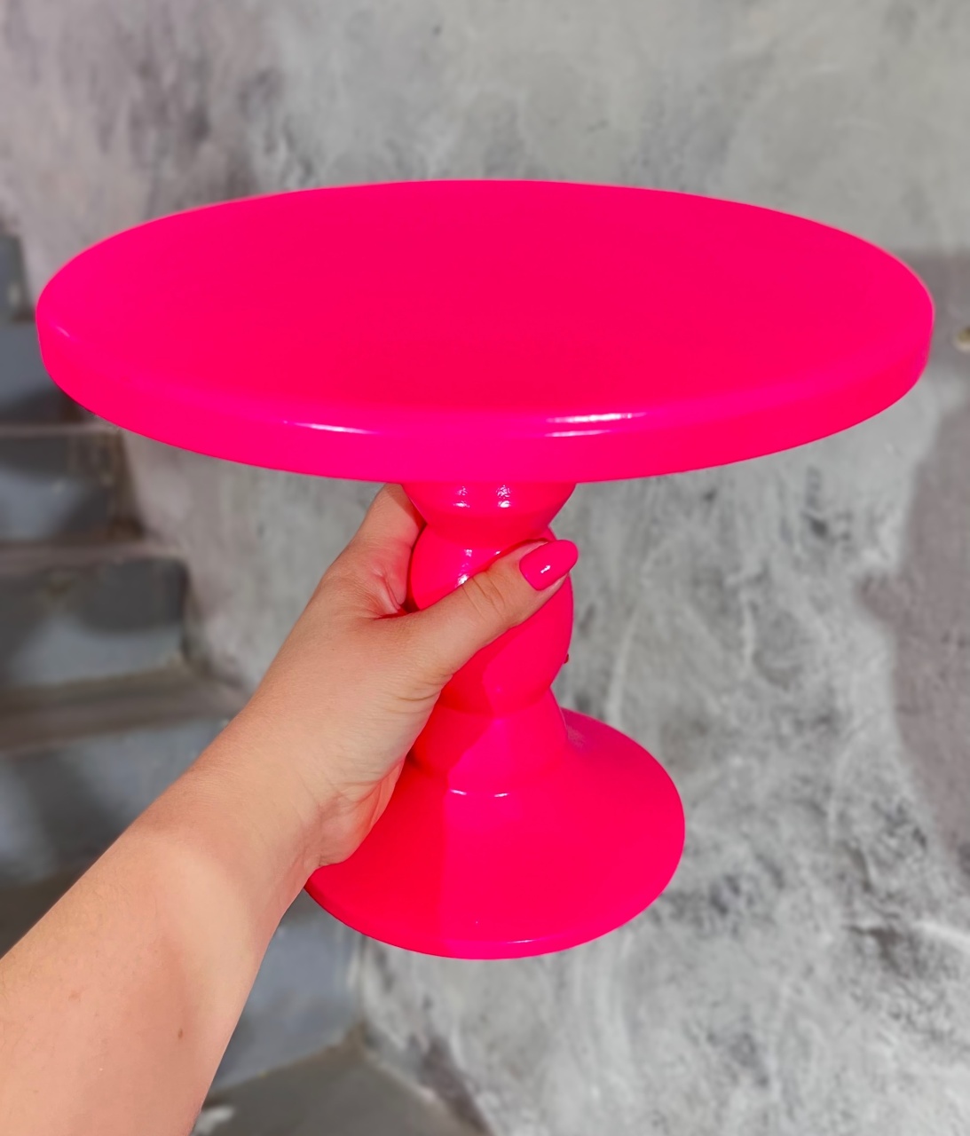 Bandeja Pink Neon Laqueada - G - daydecorafestas