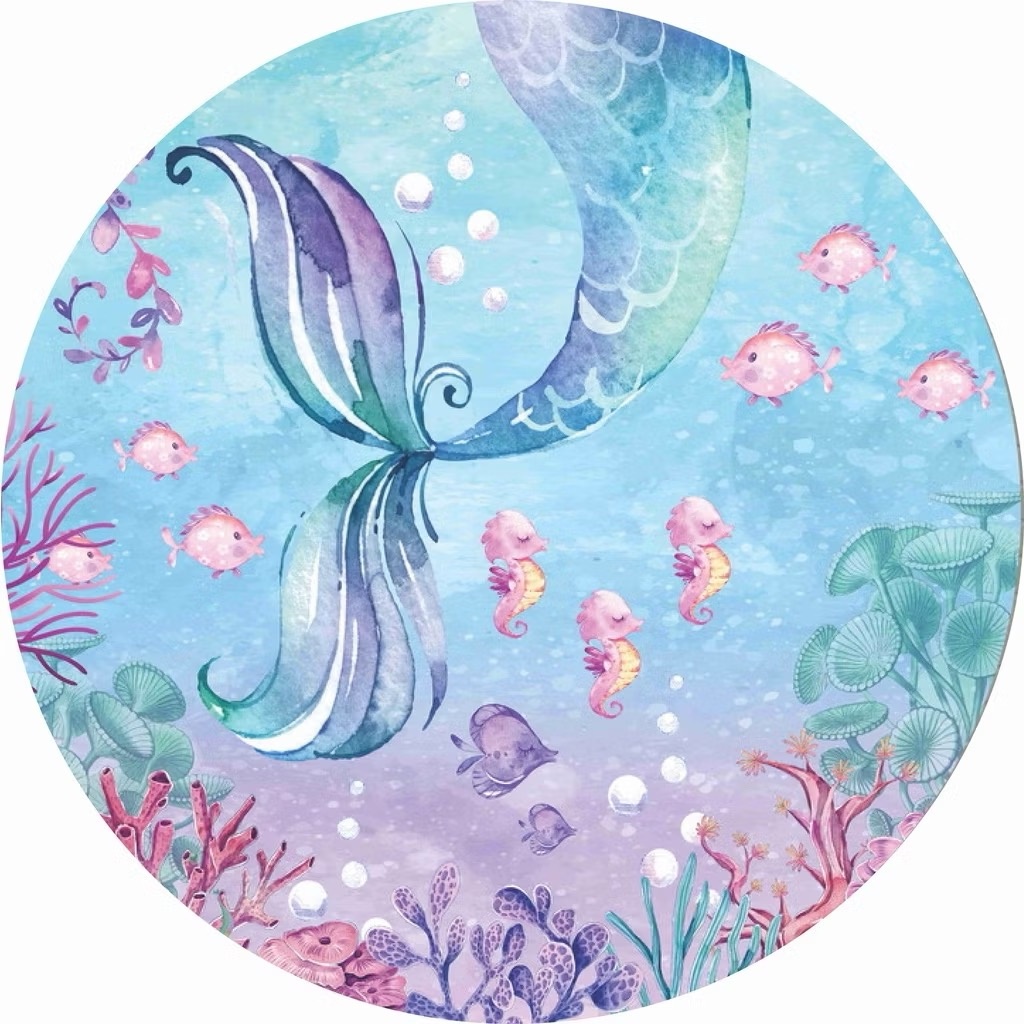 Painel Redondo 1,50 - Sereia 1 - daydecorafestas