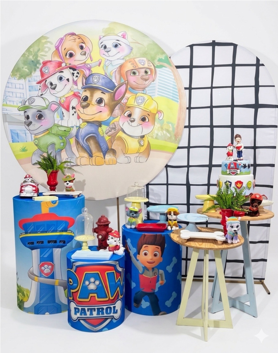 Kit - Patrulha Canina - Aquarela - Luxo - daydecorafestas