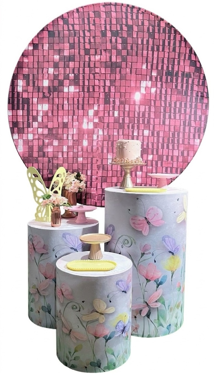 Kit - Borboletas Rosê - Jardim - daydecorafestas