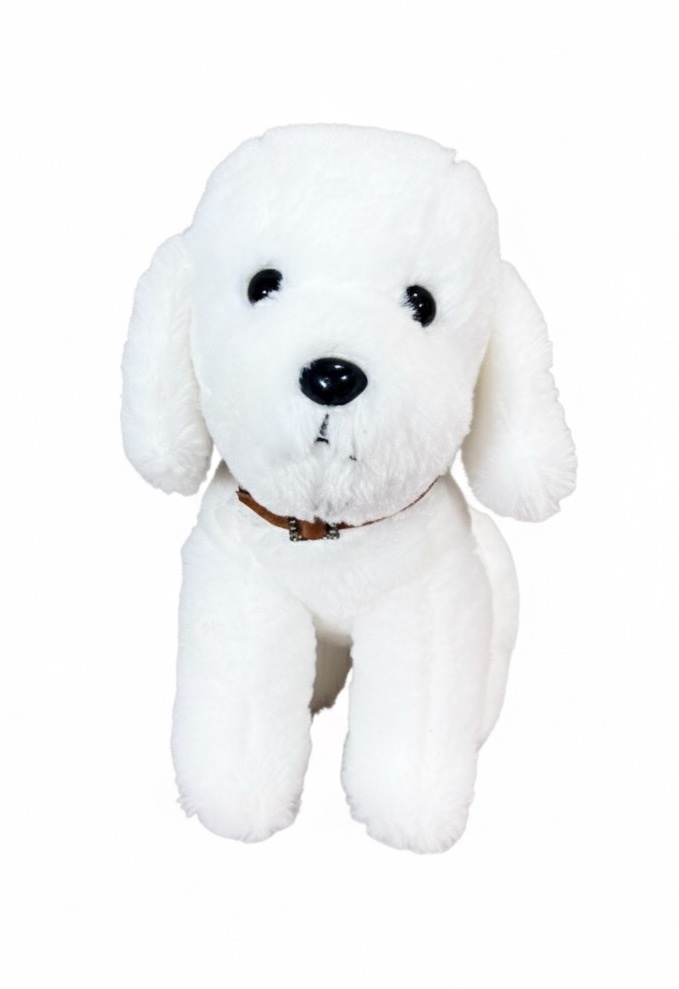 Cachorro Branco - Pelúcia - daydecorafestas