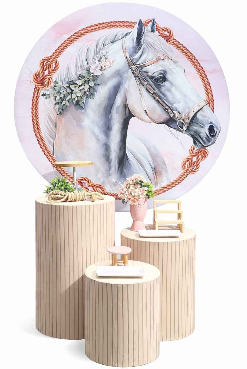 Kit - Cavalo Rosa - daydecorafestas