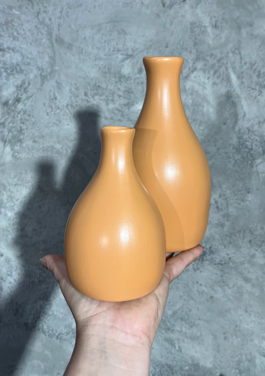 Vaso Alaranjado - Cerâmica - P  - daydecorafestas