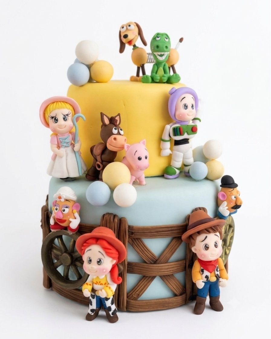 Bolo Fake Biscuit - Toy Story 1 - daydecorafestas